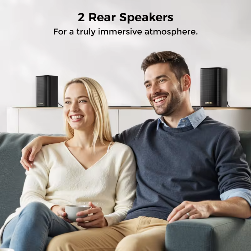 ULTIMEA Skywave F40 Boom 5.1.2ch Sound Bar with Dolby Atmos, Surround Sound System for TV with Subwoofer & 2 Surround Speakers