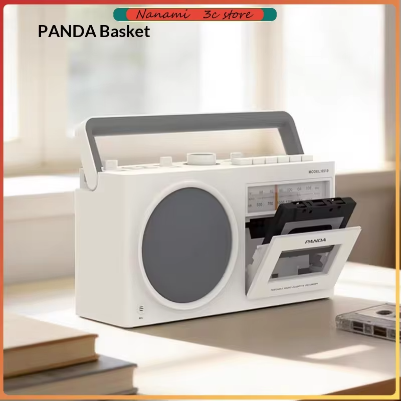 New Panda 6519 Retro Bluetooth Audio Bluetooth 5.1 Cassette Recorder Radio All-in-One Vintage Nostalgic Sound System Speaker