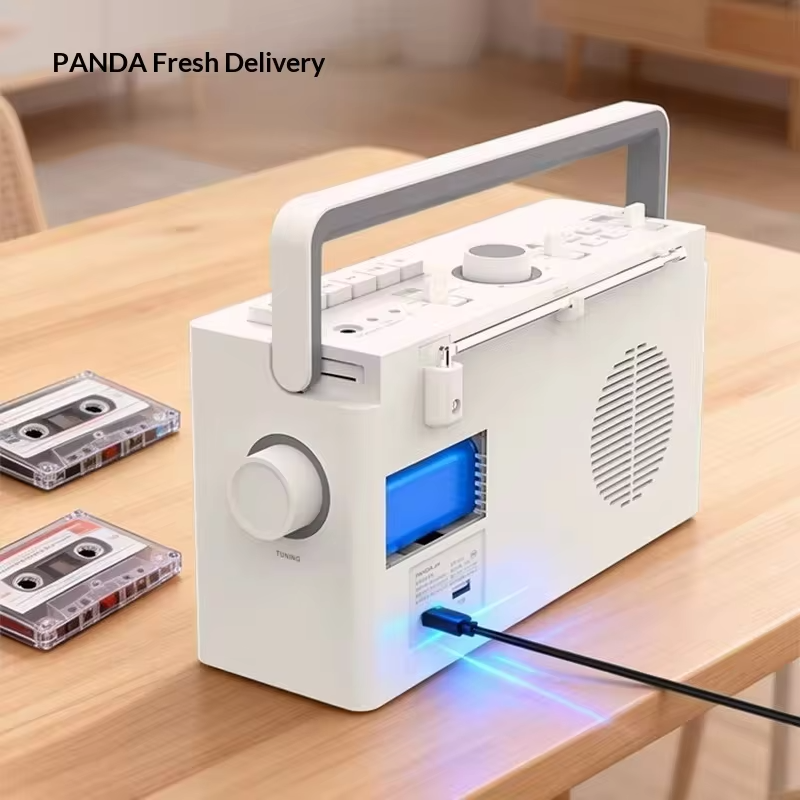 New Panda 6519 Retro Bluetooth Audio Bluetooth 5.1 Cassette Recorder Radio All-in-One Vintage Nostalgic Sound System Speaker