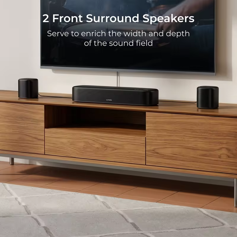 ULTIMEA 420W 7.1ch Soundbar with Dolby Atmos, Surround Sound System for TV with 5.25" Subwoofer&4 Surround Speakers, App Control