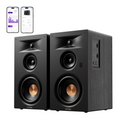 ULTIMEA 5.25'' Three-way Bookshelf Speakers, 70W RMS, App Control, Edge Horn Tech & BassMX, Home Theater Subwoofer, Auracast