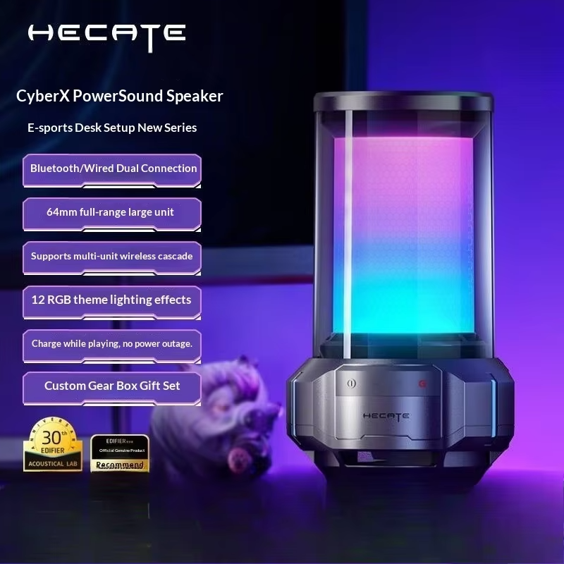 New Edifier Cyberx Audio Energy-Gathering Wireless Bluetooth Desktop Computer Home Gaming E-Sports Ambient Light Speaker Gifts