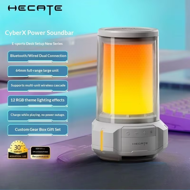 New Edifier Cyberx Audio Energy-Gathering Wireless Bluetooth Desktop Computer Home Gaming E-Sports Ambient Light Speaker Gifts