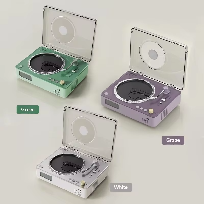 Panda CD-67 CD Player Classic Retro Speaker Disc CD Sound System Supports LINE OUT/USB/TF CARD/Bluetooth 5.0 Home Player Speaker