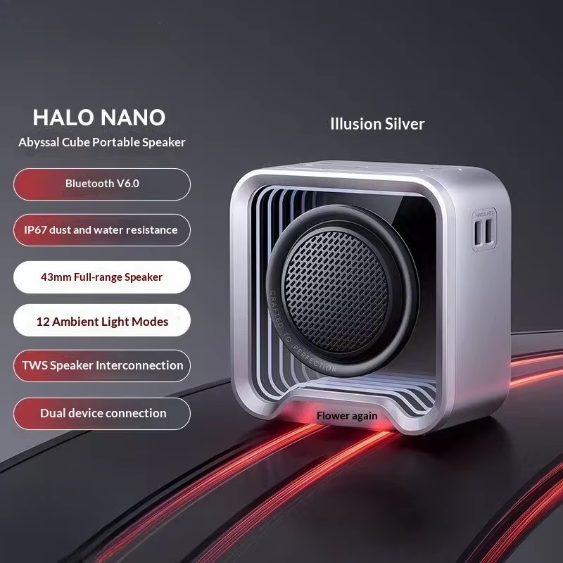 Edifier Halo Nano Speaker Bluetooth 6.0 43mm Full-Range Speaker TWS Connected Outdoor Portable Mini Subwoofer Audio Gifts