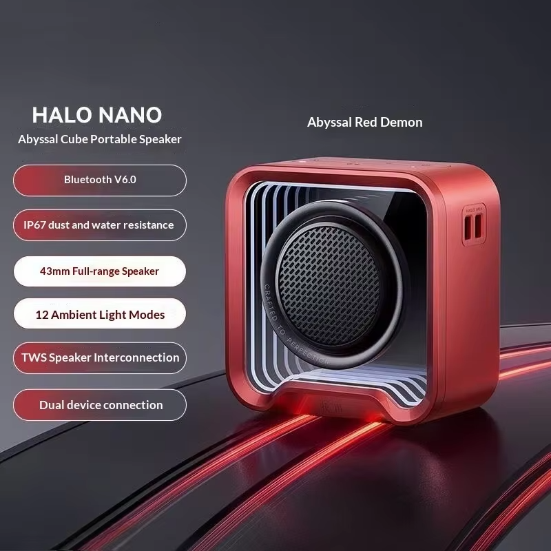 Edifier Halo Nano Speaker Bluetooth 6.0 43mm Full-Range Speaker TWS Connected Outdoor Portable Mini Subwoofer Audio Gifts