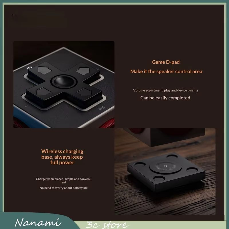 New Cube2 MINI Audio Portable Bluetooth 5.3  with Stereo Sound Long Battery Life Comes with Base Retro Bluetooth Speaker