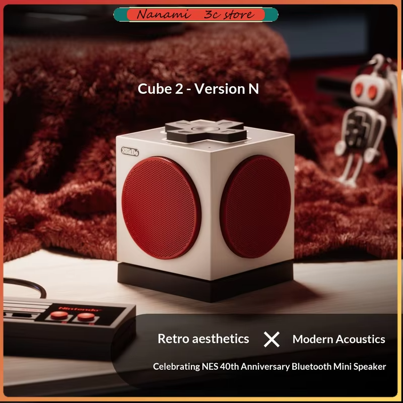 New Cube2 MINI Audio Portable Bluetooth 5.3  with Stereo Sound Long Battery Life Comes with Base Retro Bluetooth Speaker