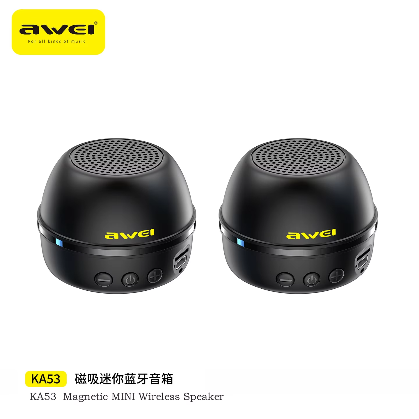 New Awei Magnetic Bluetooth Audio 40mm Bass Diaphragm 360° Surround Wireless Small Portable Mini Outdoor Subwoofer Speaker