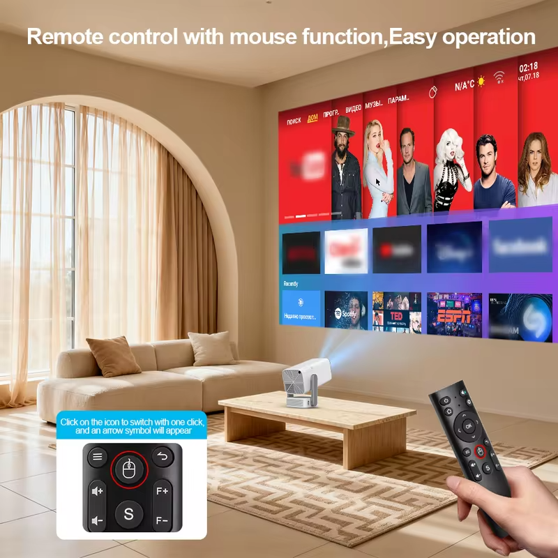 ThundeaL 4K Android Projector TD80Pro 750Ansi Mini Projector Full 1080P HD Home Theater Projectors TD80 Pro Projector for Movies