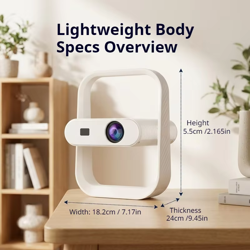 2026 HY370 Smart Projector Android Auto Focus 8K UHD BT5.4 WIFI6 70mm Ultra-Thin RGB Ambient Light HiFi Speaker for Home Cinema