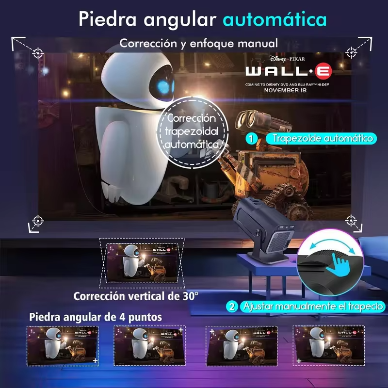 KaiAqua HY320mini Projector Android 11 390ANSI HD 4K Native 1080P Dual Wifi6 BT5.0 Cinema Level Portable Projetor HY300 Upgraded