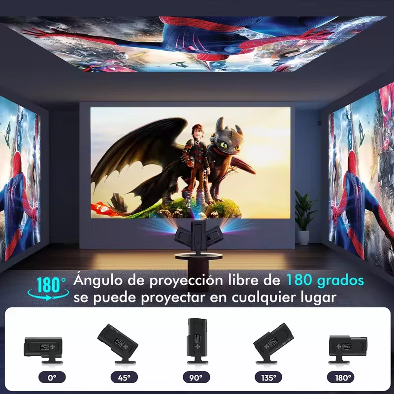 KaiAqua HY320mini Projector Android 11 390ANSI HD 4K Native 1080P Dual Wifi6 BT5.0 Cinema Level Portable Projetor HY300 Upgraded