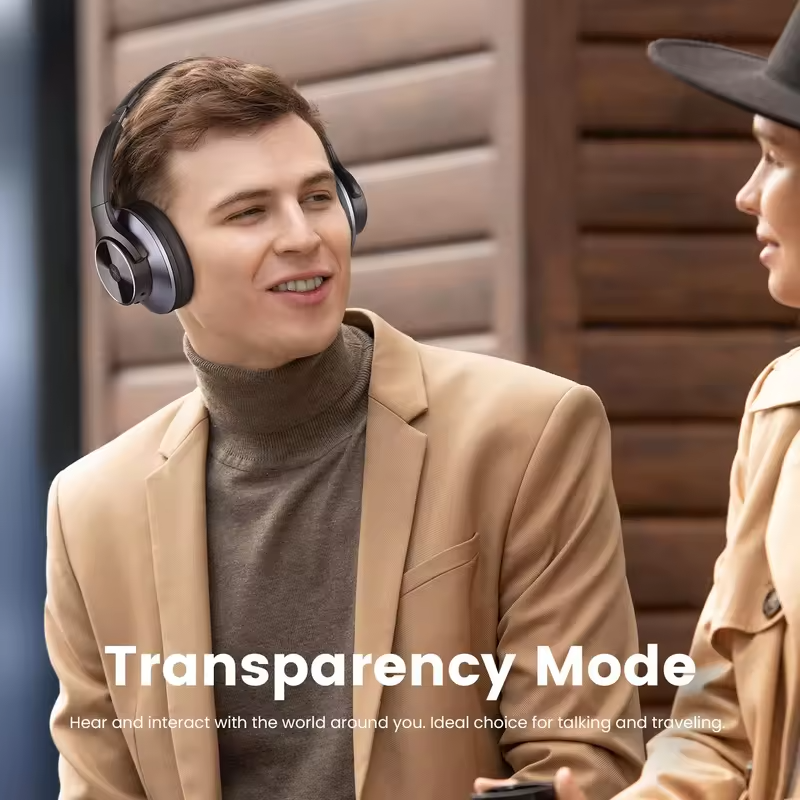Oneodio A10 Bluetooth 5.4 Headphones Hybrid Active Noise Cancelling With Hi-Res Audio Over Ear Wireless Headset ANC With 5-Mic