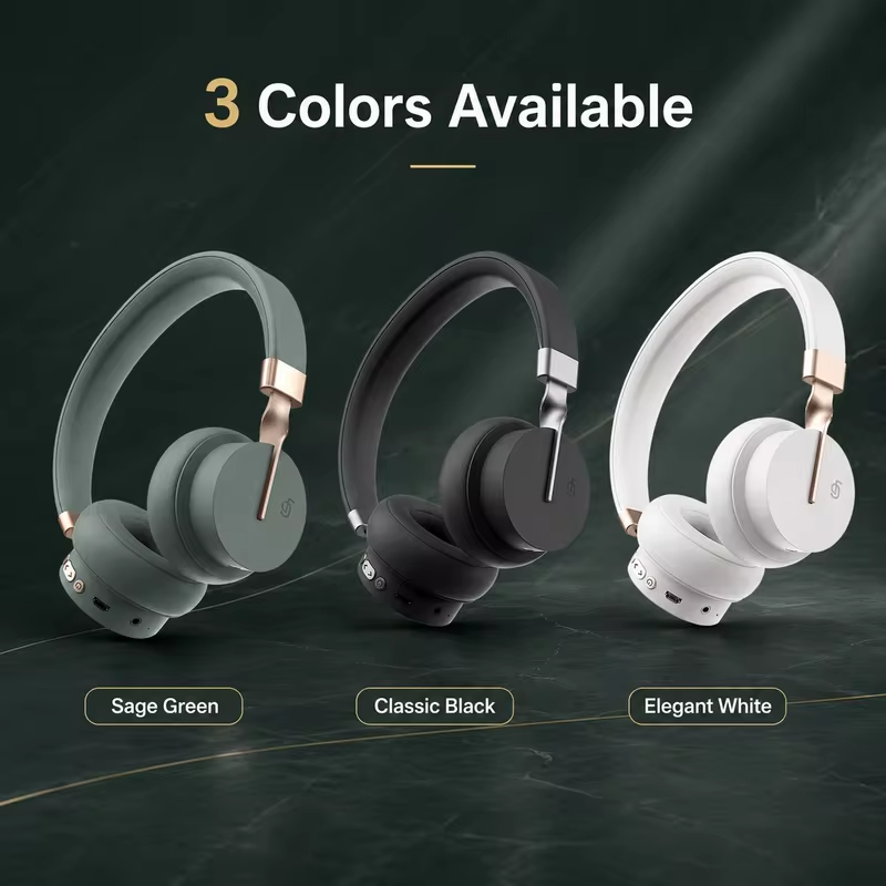 Wireless Headphones Bluetooth 5.0 Earphones Over Ear HiFi Audio Headset 40mm Drivers TF Card FM AUX Mic for Music Calls Travel