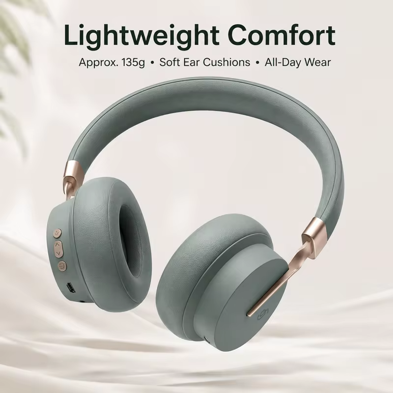 Wireless Headphones Bluetooth 5.0 Earphones Over Ear HiFi Audio Headset 40mm Drivers TF Card FM AUX Mic for Music Calls Travel