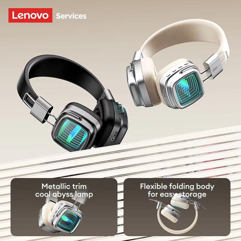 Original Lenovo LS1170 Over-ear Wireless Headphones Bluetooth 6.0 HIFI Level Earphone 40mm Driver Foldable Over Ear Headsets