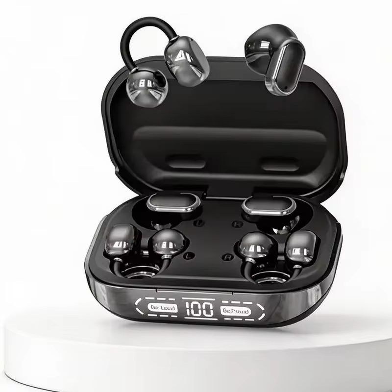 2026 New Bluetooth 6.0 Ear-Clip Headphones 4 Earbuds In-Ear & Open Ear Design 2.6g Ultra-Light Audífonos with AI Noise Reduction