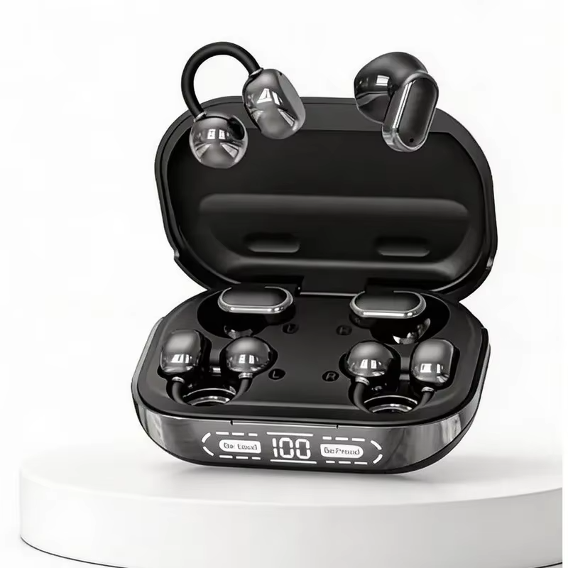 2026 New Bluetooth 6.0 Ear-Clip Headphones 4 Earbuds In-Ear & Open Ear Design 2.6g Ultra-Light Audífonos with AI Noise Reduction