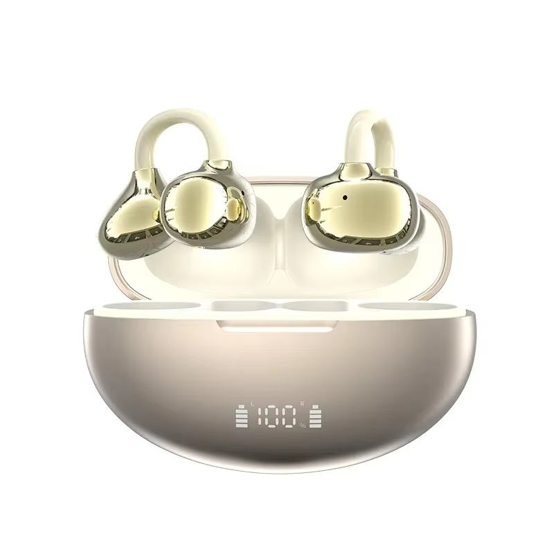 Portable Invisible Clip-On Bluetooth Headphones Pain-Free Wear Powerful Noise Cancelling Long-Lasting Battery Built-in Mic