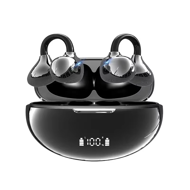 Portable Invisible Clip-On Bluetooth Headphones Pain-Free Wear Powerful Noise Cancelling Long-Lasting Battery Built-in Mic