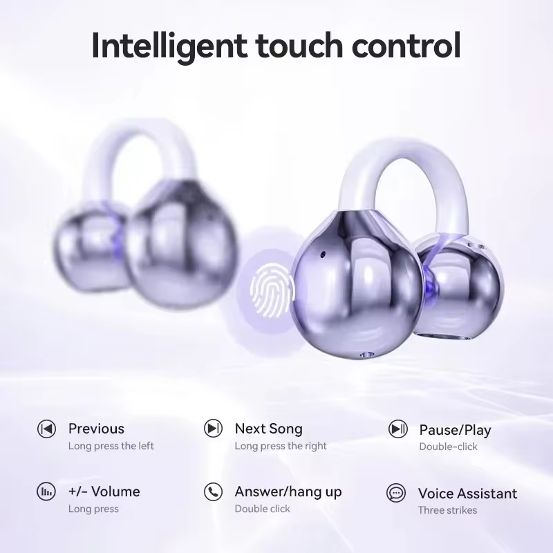 Wireless Bone Conduction Bluetooth 5 4 Sport Earbuds OWS Ear Clip Headphones Waterproof Comfortable With Digital Display