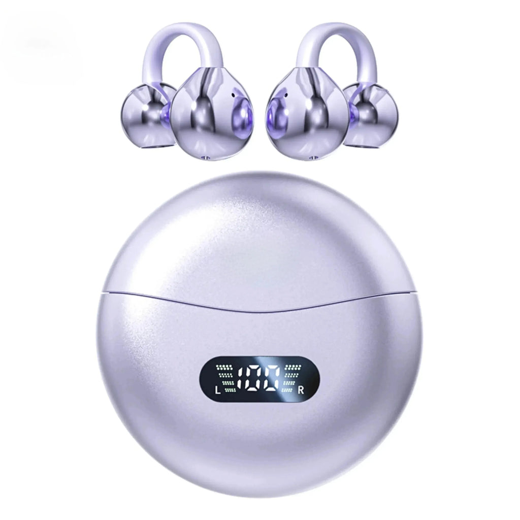 Wireless Bone Conduction Bluetooth 5 4 Sport Earbuds OWS Ear Clip Headphones Waterproof Comfortable With Digital Display