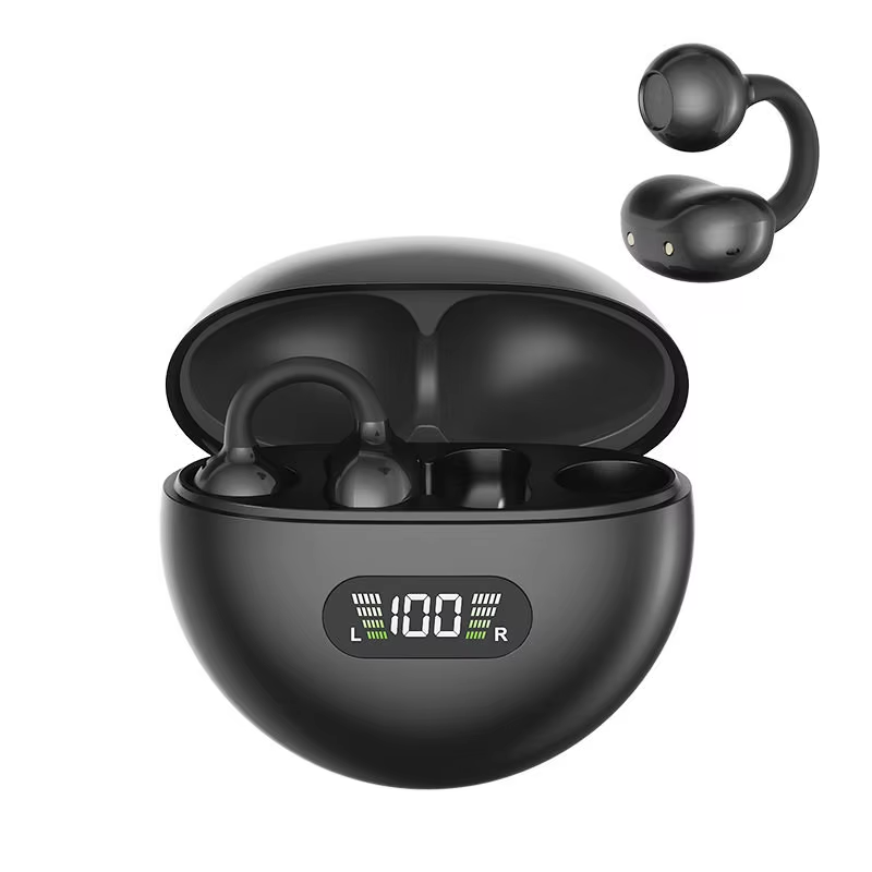 Wireless Bone Conduction Bluetooth 5 4 Sport Earbuds OWS Ear Clip Headphones Waterproof Comfortable With Digital Display