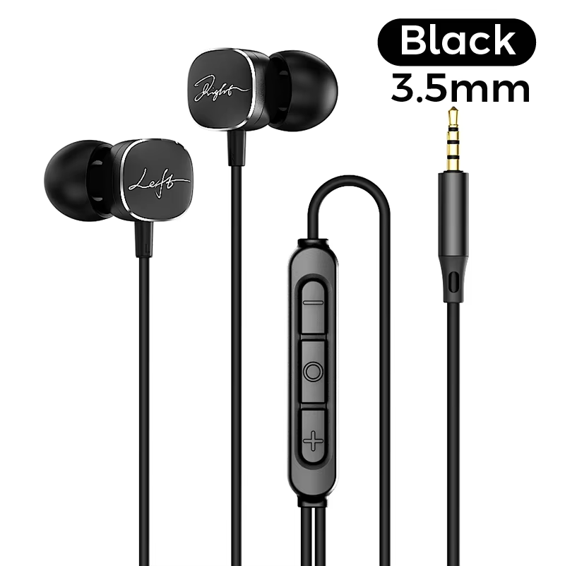 For Samsung Type C Wired Earphones HiFi Bass Surround Sound 3.5mm In-ear Headphones For iPhone 16 Galaxy Ultra S25 S24 Headsets