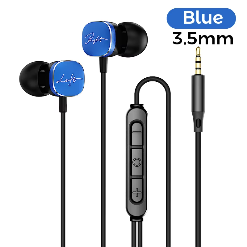 For Samsung Type C Wired Earphones HiFi Bass Surround Sound 3.5mm In-ear Headphones For iPhone 16 Galaxy Ultra S25 S24 Headsets