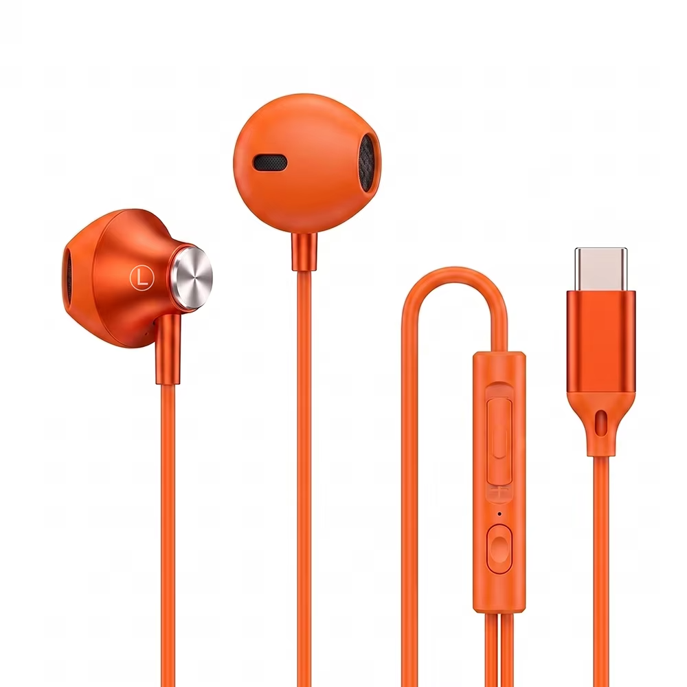 USB Type C Wired Headphones HiFi Bass Stereo With Mic Earphones in Ear 3.5mm Jack Earbuds For iPhone 17 16 15 Samsung S25 Xiaomi