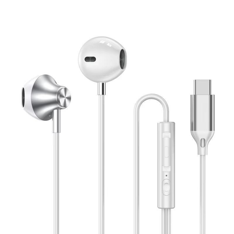 USB Type C Wired Headphones HiFi Bass Stereo With Mic Earphones in Ear 3.5mm Jack Earbuds For iPhone 17 16 15 Samsung S25 Xiaomi