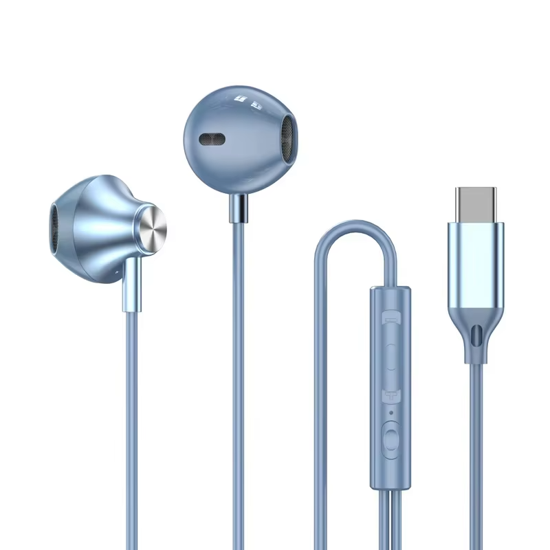 USB Type C Wired Headphones HiFi Bass Stereo With Mic Earphones in Ear 3.5mm Jack Earbuds For iPhone 17 16 15 Samsung S25 Xiaomi