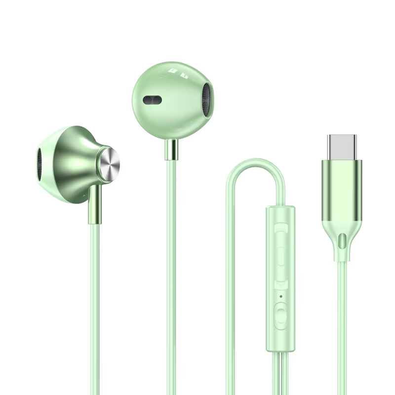 USB Type C Wired Headphones HiFi Bass Stereo With Mic Earphones in Ear 3.5mm Jack Earbuds For iPhone 17 16 15 Samsung S25 Xiaomi