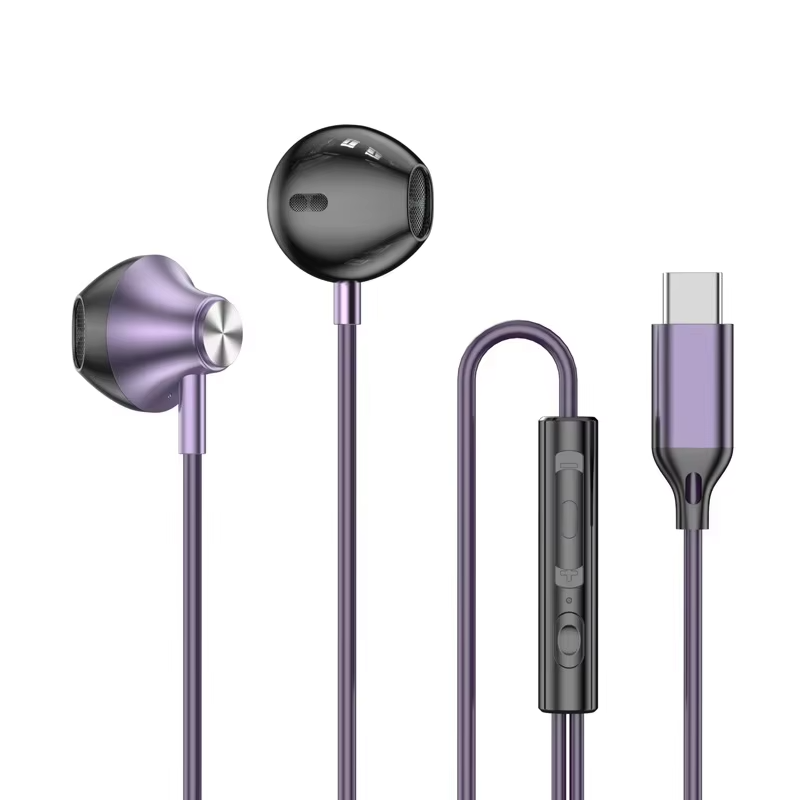USB Type C Wired Headphones HiFi Bass Stereo With Mic Earphones in Ear 3.5mm Jack Earbuds For iPhone 17 16 15 Samsung S25 Xiaomi