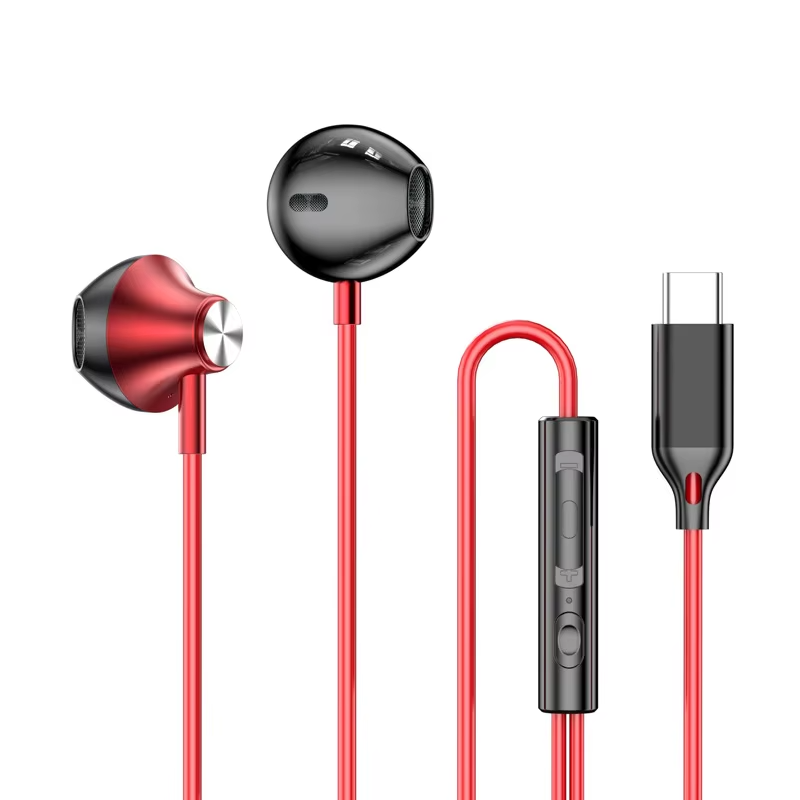 USB Type C Wired Headphones HiFi Bass Stereo With Mic Earphones in Ear 3.5mm Jack Earbuds For iPhone 17 16 15 Samsung S25 Xiaomi