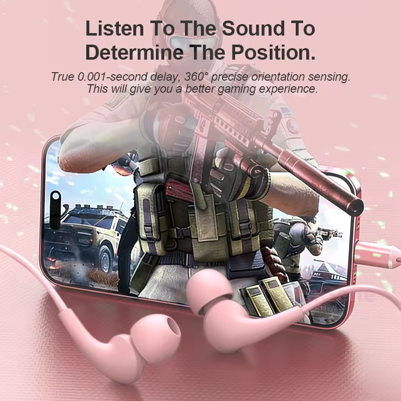 USB Type C Wired Headphone 3.5mm Stereo Music In-Ear Earphones With Wire Control Mic Sleeping Earplugs For Samsung iPhone Xiaomi