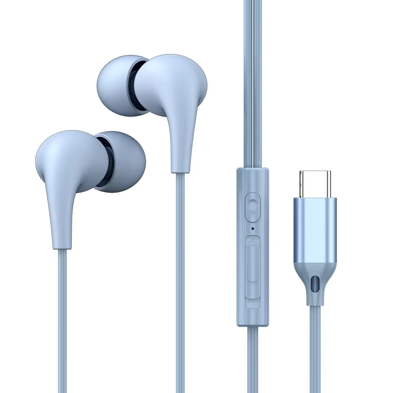 USB Type C Wired Headphone 3.5mm Stereo Music In-Ear Earphones With Wire Control Mic Sleeping Earplugs For Samsung iPhone Xiaomi
