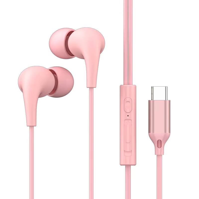 USB Type C Wired Headphone 3.5mm Stereo Music In-Ear Earphones With Wire Control Mic Sleeping Earplugs For Samsung iPhone Xiaomi