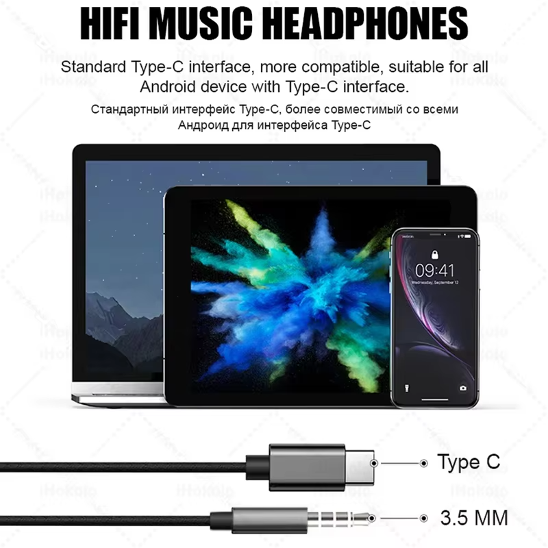 Original Type C Wired Earphone For Samsung Galaxy S25 S24 S23 S21 S22 Ultra Plus 3.5mm Headphones A54 A34 A53 A53 Laptop Earbuds