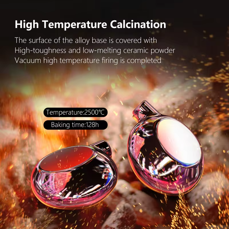 Ceramic  Wired Headphones Mic Wired Control Headphones Type-C 3.5mm HiFi Stereo Surround Sound Noise Canceling Music Headphones