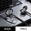 Ceramic  Wired Headphones Mic Wired Control Headphones Type-C 3.5mm HiFi Stereo Surround Sound Noise Canceling Music Headphones