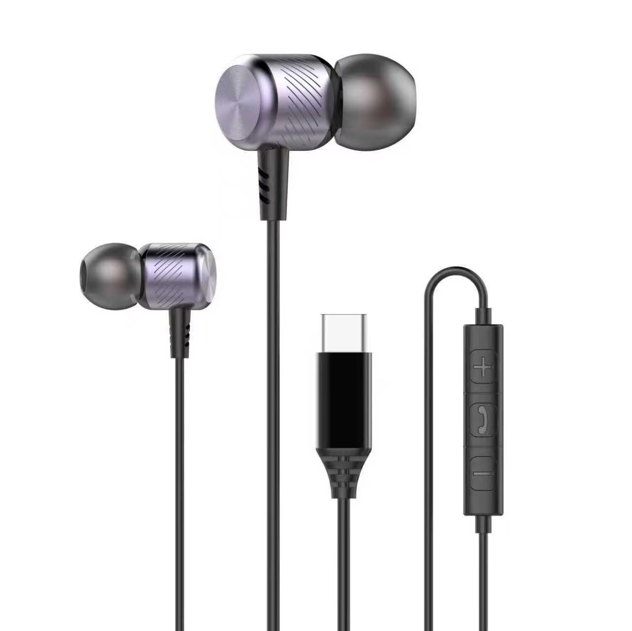 Deep Bass Metal Headphones Wired DAC Type C 3.5mm Earphones With Mic Earbuds Sport Music Headset For Mobile Phones Laptops PC