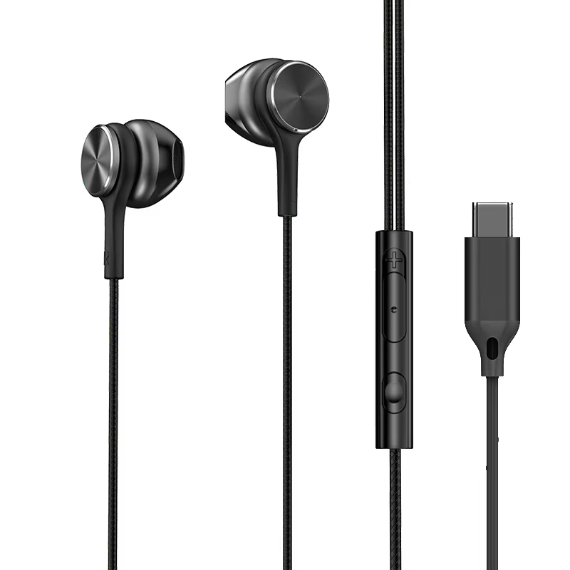 Type C Wired Headphones HiFi Stereo Volume Control Headset With HD Mic 3.5mm Earphones For Samsung Galaxy  iPhone 17 16 Earbud